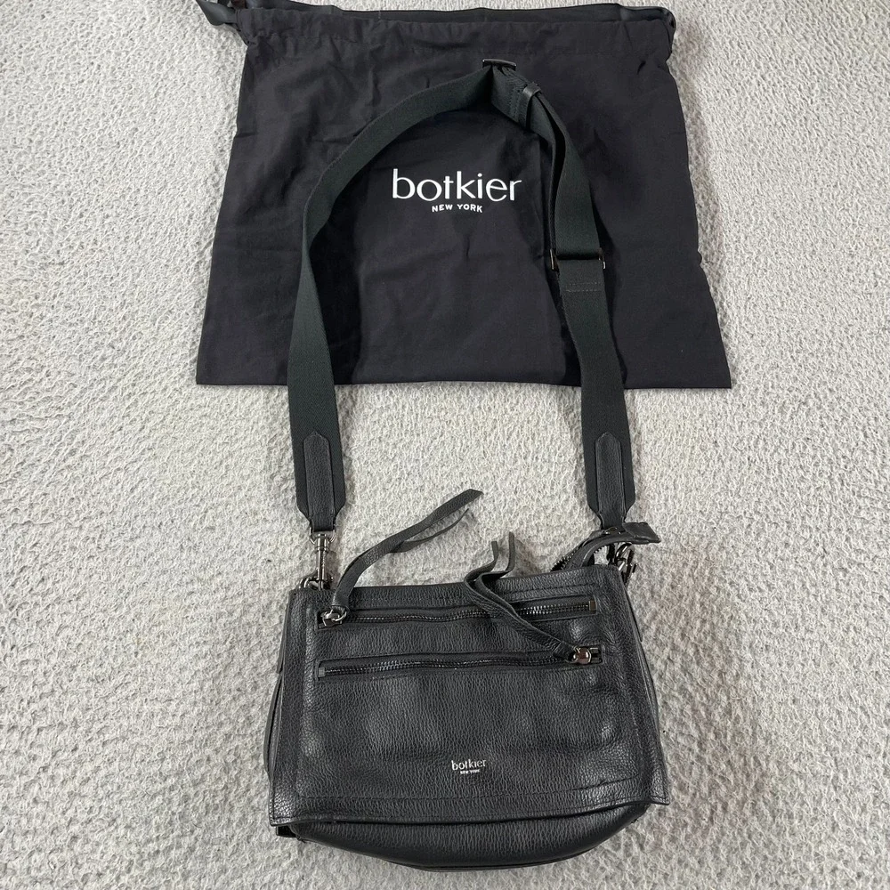 Botkier Valentina Top Handle Satchel Crossbody Bag‎ Black Leather & Dust Bag